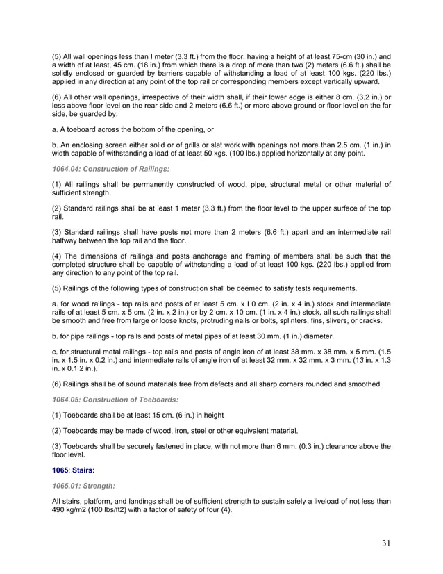 Occupational Safety and Health Standards. Department of Labor and