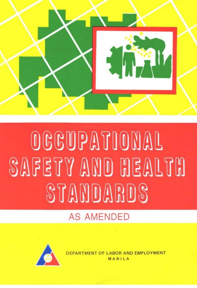 Occupational Safety and Health Standards. Department of ...