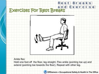 Rest Stop Exercise Occupational safety & health in the office | PPTX