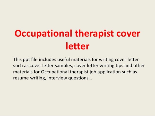 Occupational Therapy Cover Letter from image.slidesharecdn.com