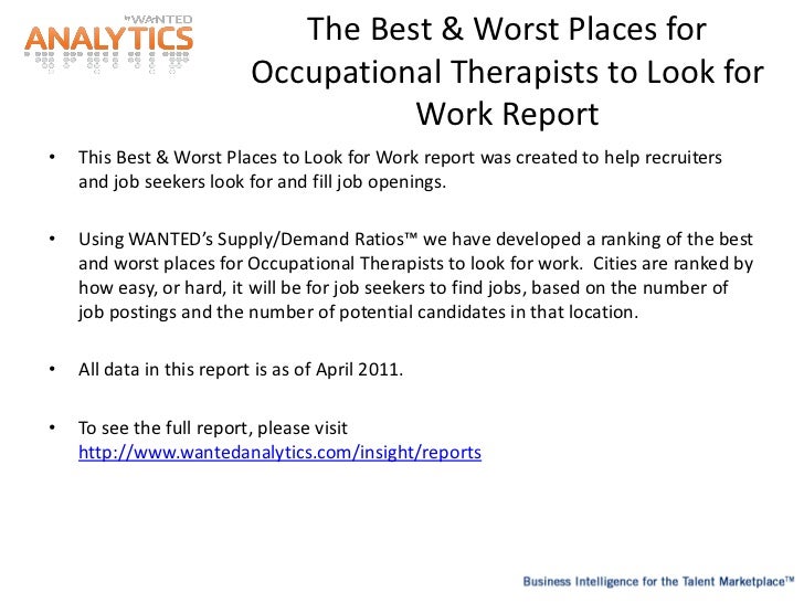 Best & Worst Places for Occupational Therapists to Look for Work (Apr…