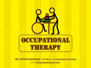 MR. NITHIYANANDAM. T  M.Sc., in Psychiatric Nursing
 : nithiyuday@gmail.com
 
