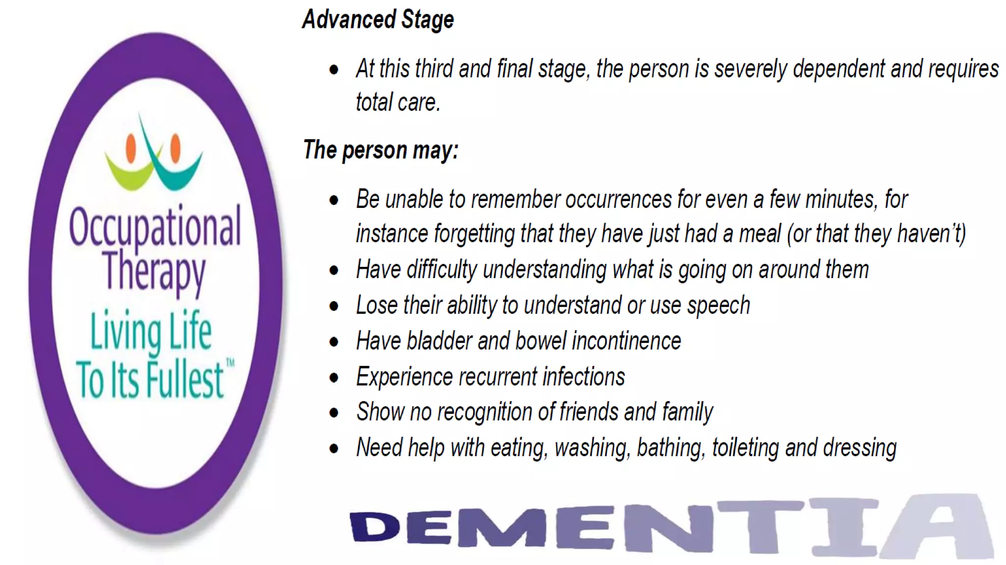 Occupational Therapy and Dementia Care part 2