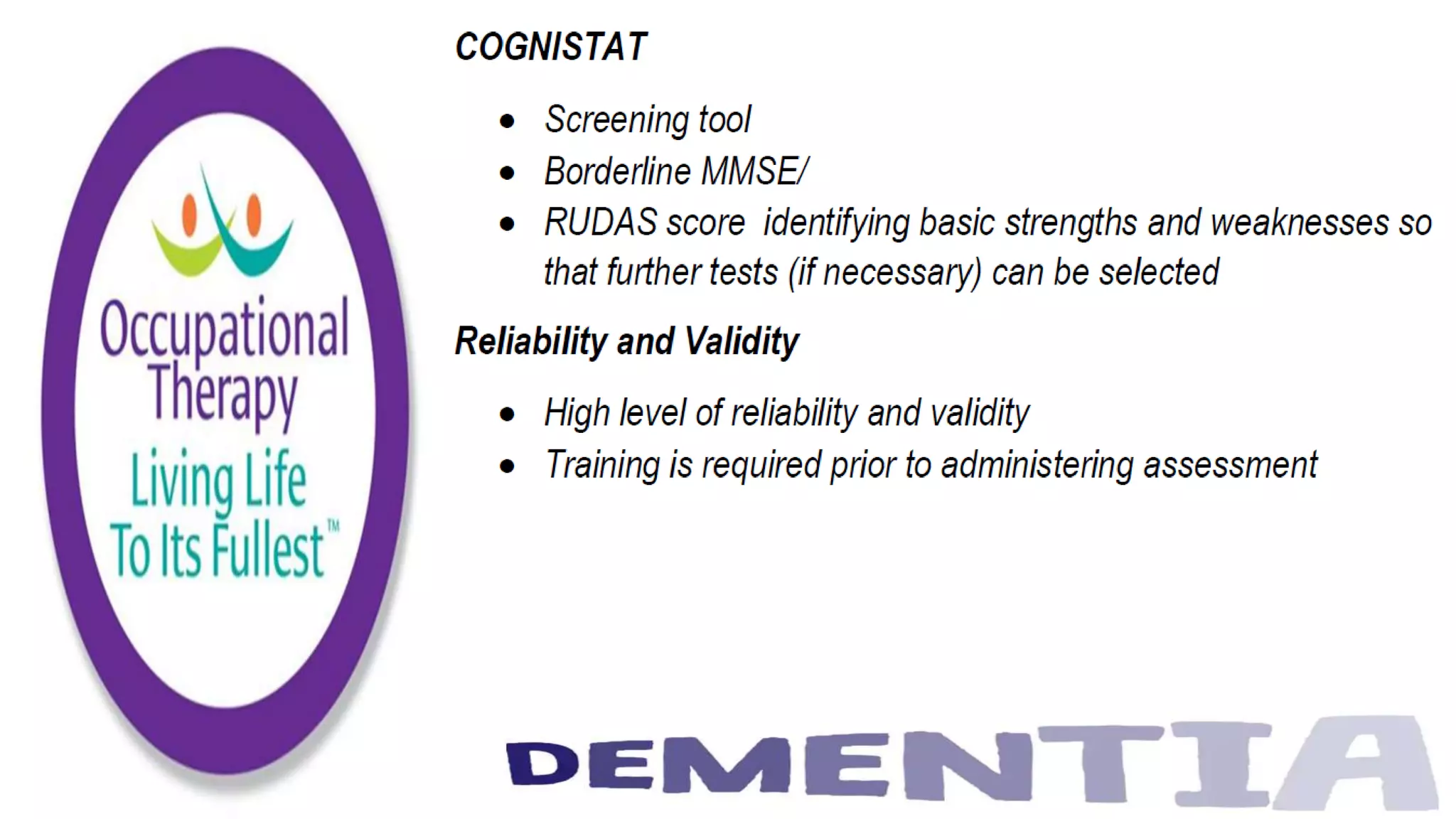 Occupational Therapy and Dementia Care part 2