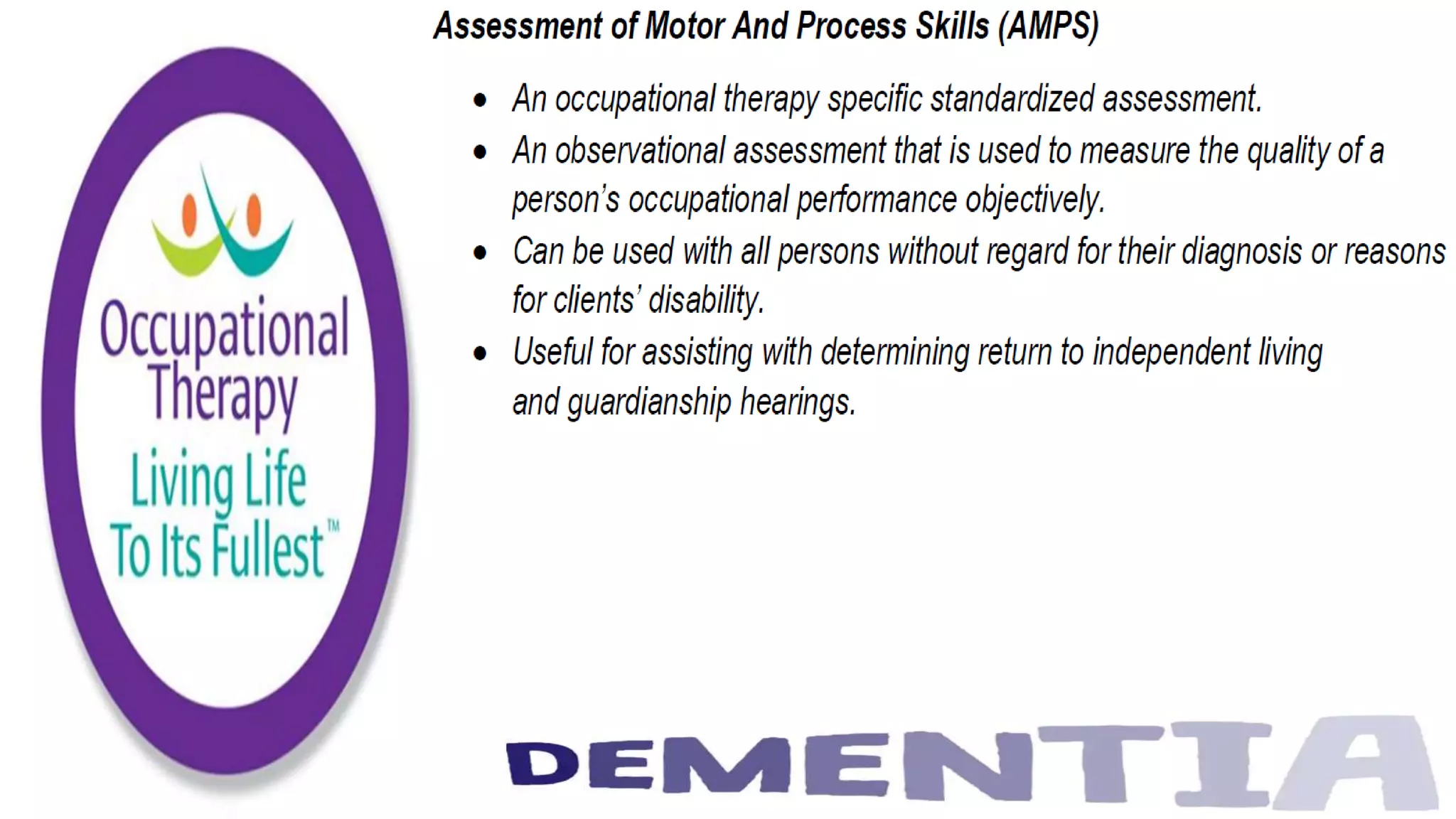 Occupational Therapy and Dementia Care part 2