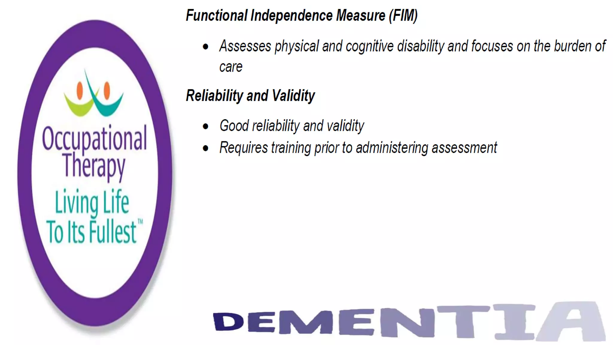 Occupational Therapy and Dementia Care part 2