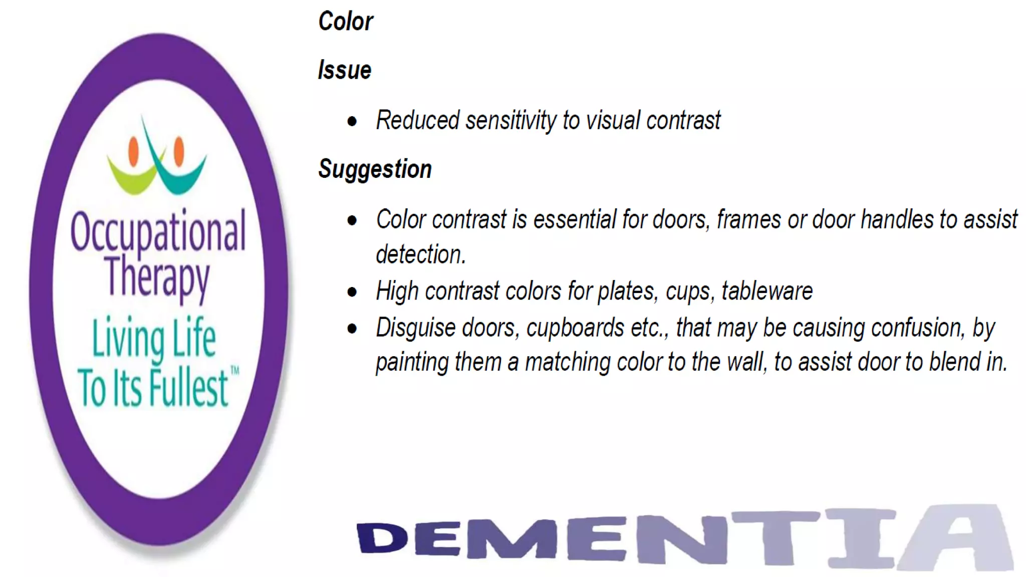 Occupational Therapy and Dementia Care part 2