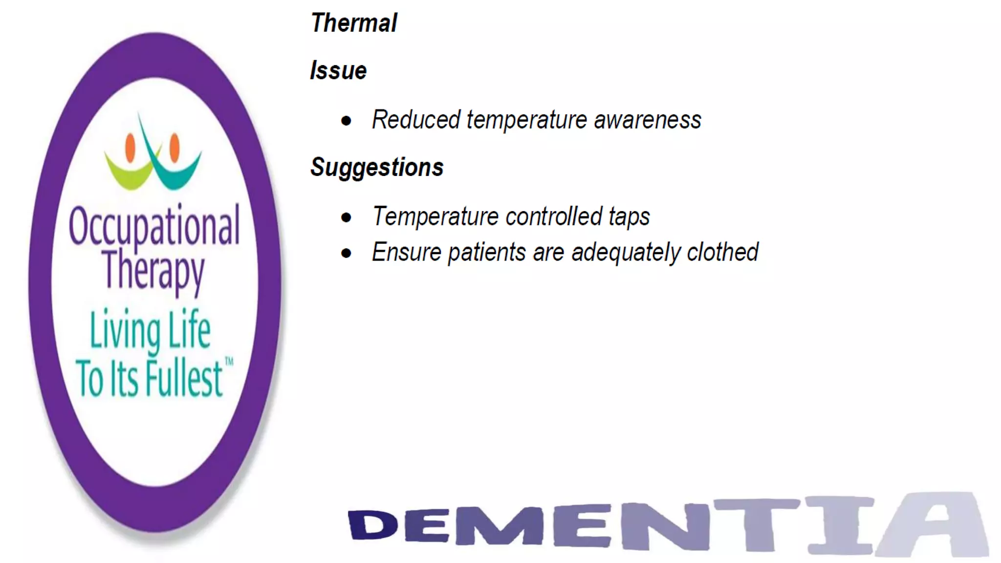 Occupational Therapy and Dementia Care part 2