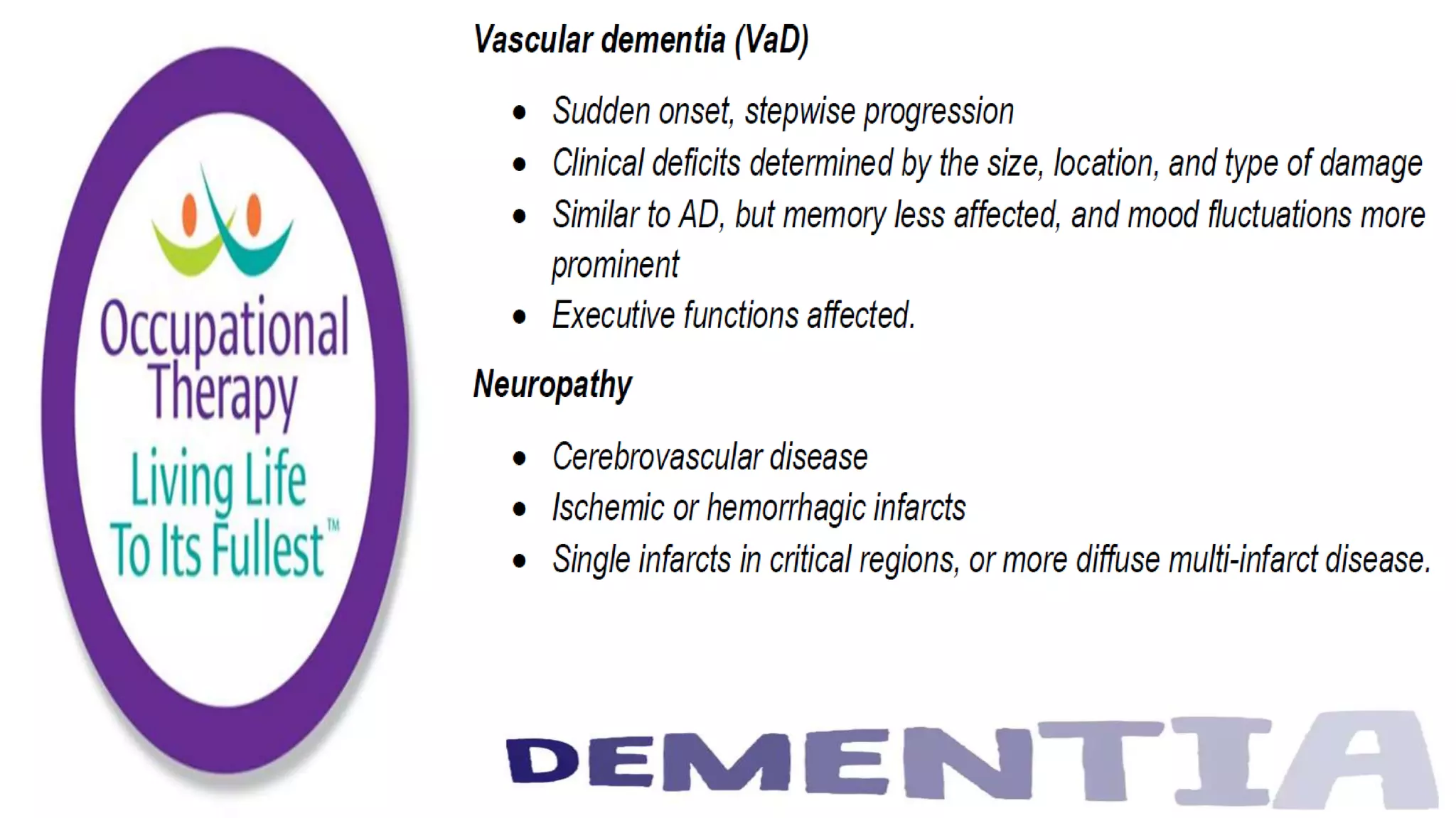 Occupational Therapy and Dementia Care part 2