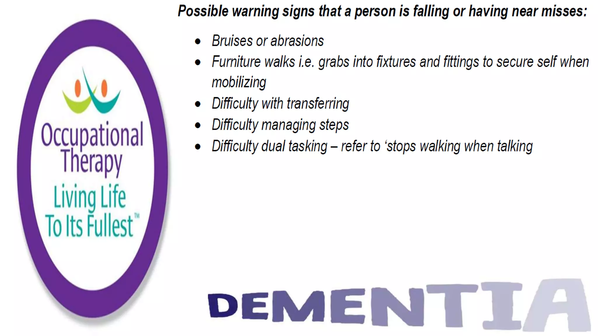 Occupational Therapy and Dementia Care part 3