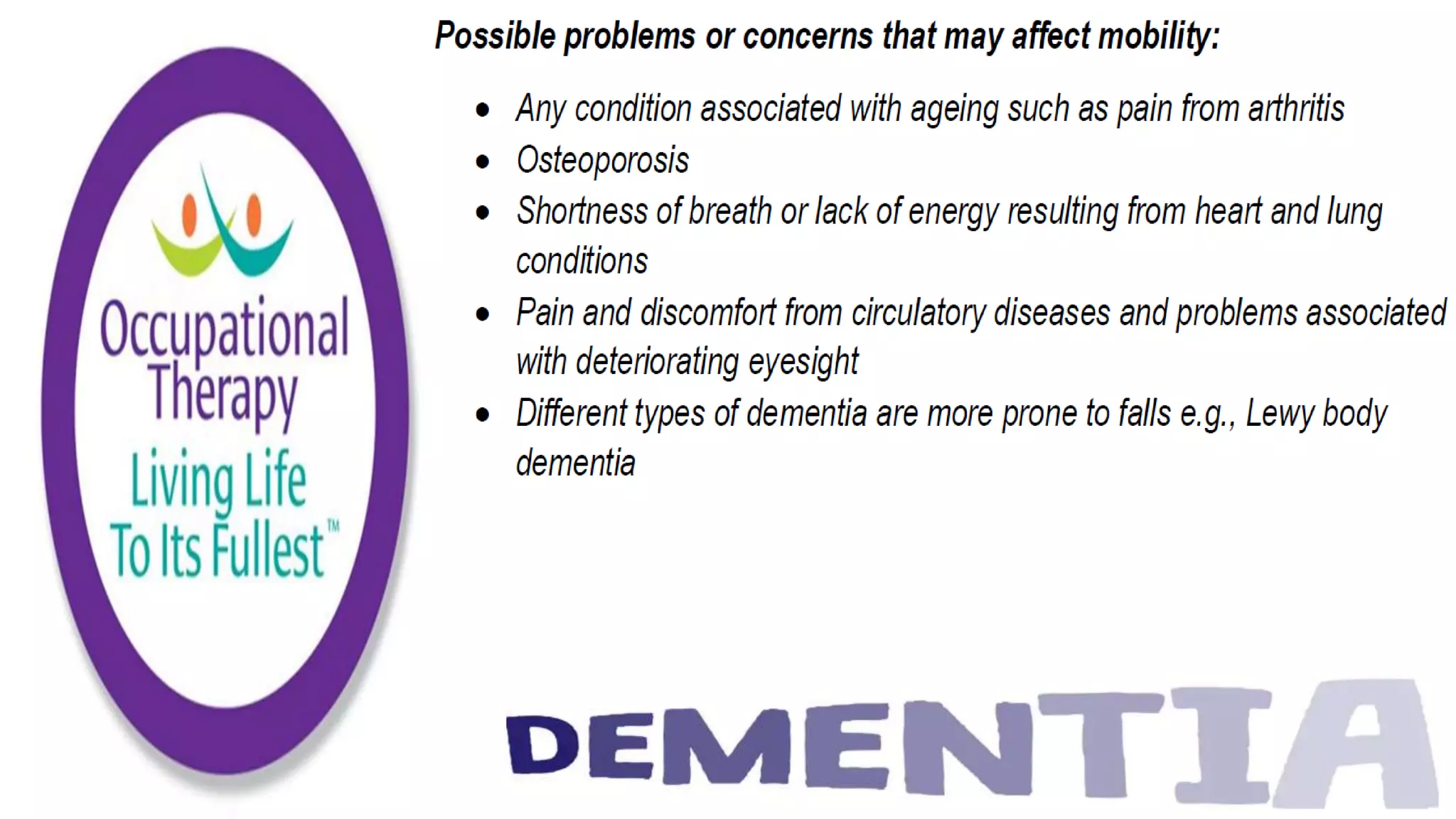 Occupational Therapy and Dementia Care part 3