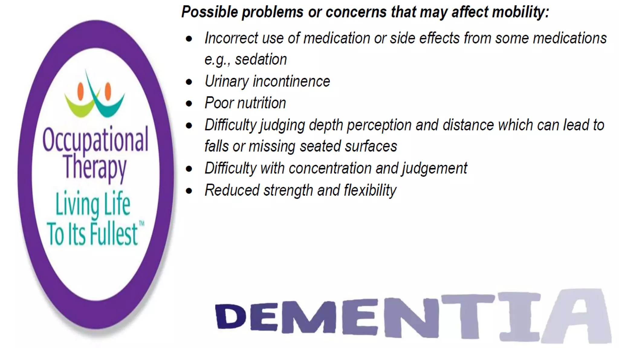 Occupational Therapy and Dementia Care part 3