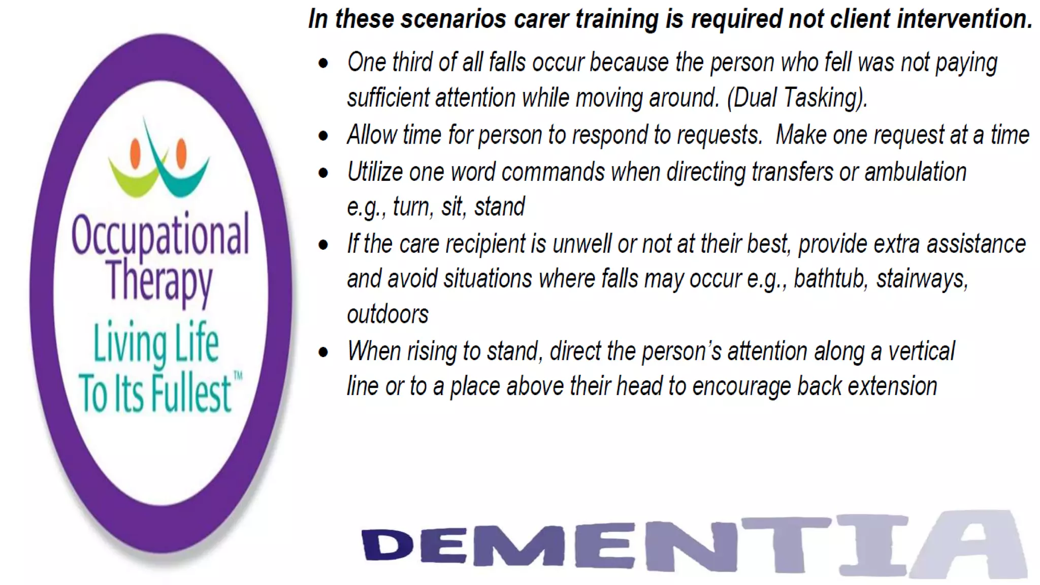 Occupational Therapy and Dementia Care part 3