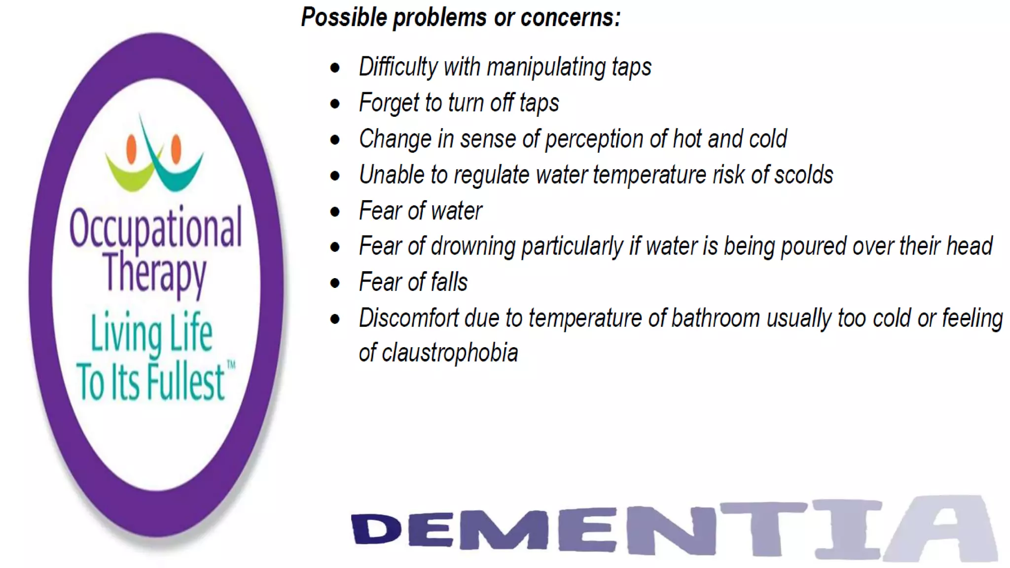 Occupational Therapy and Dementia Care part 3