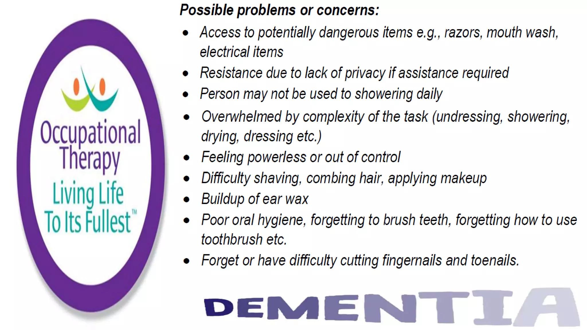 Occupational Therapy and Dementia Care part 3