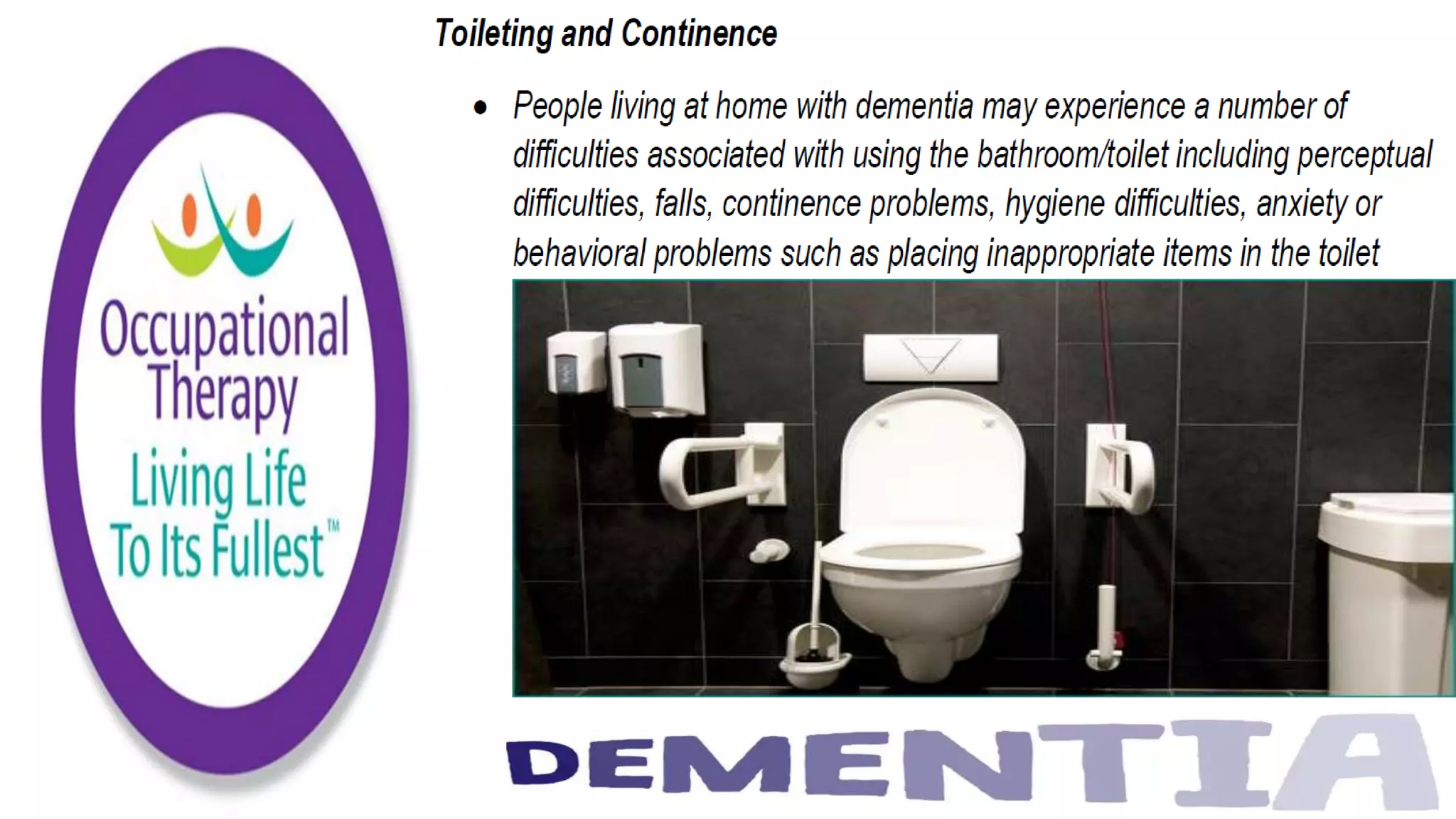 Occupational Therapy and Dementia Care part 3