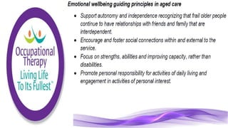 Occupational Therapy for the Elderly Population