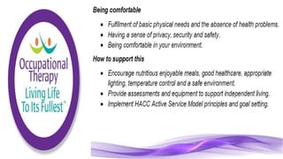 Occupational Therapy for the Elderly Population