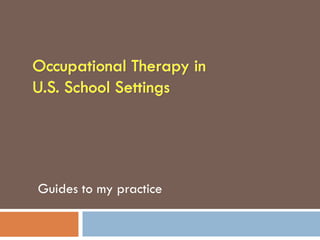 Guides to my practice
 