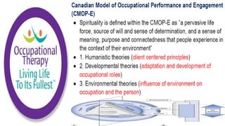 Occupational Therapy Model part 1 Compare and Contrast CMOP, PEO, PEOP ...