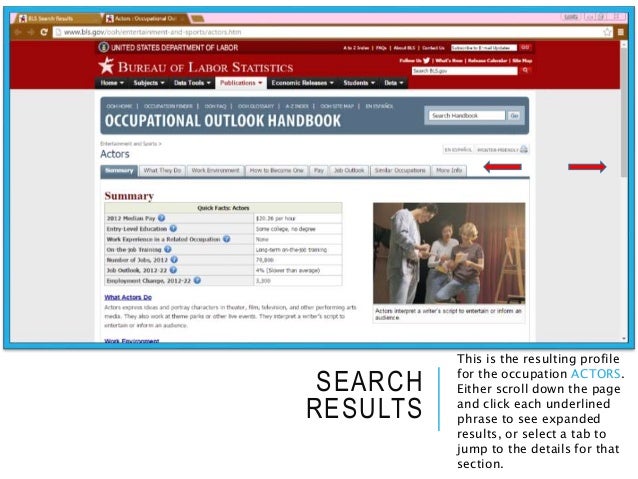 occupational outlook handbook ready reference instructional guide the occupational outlook handbook