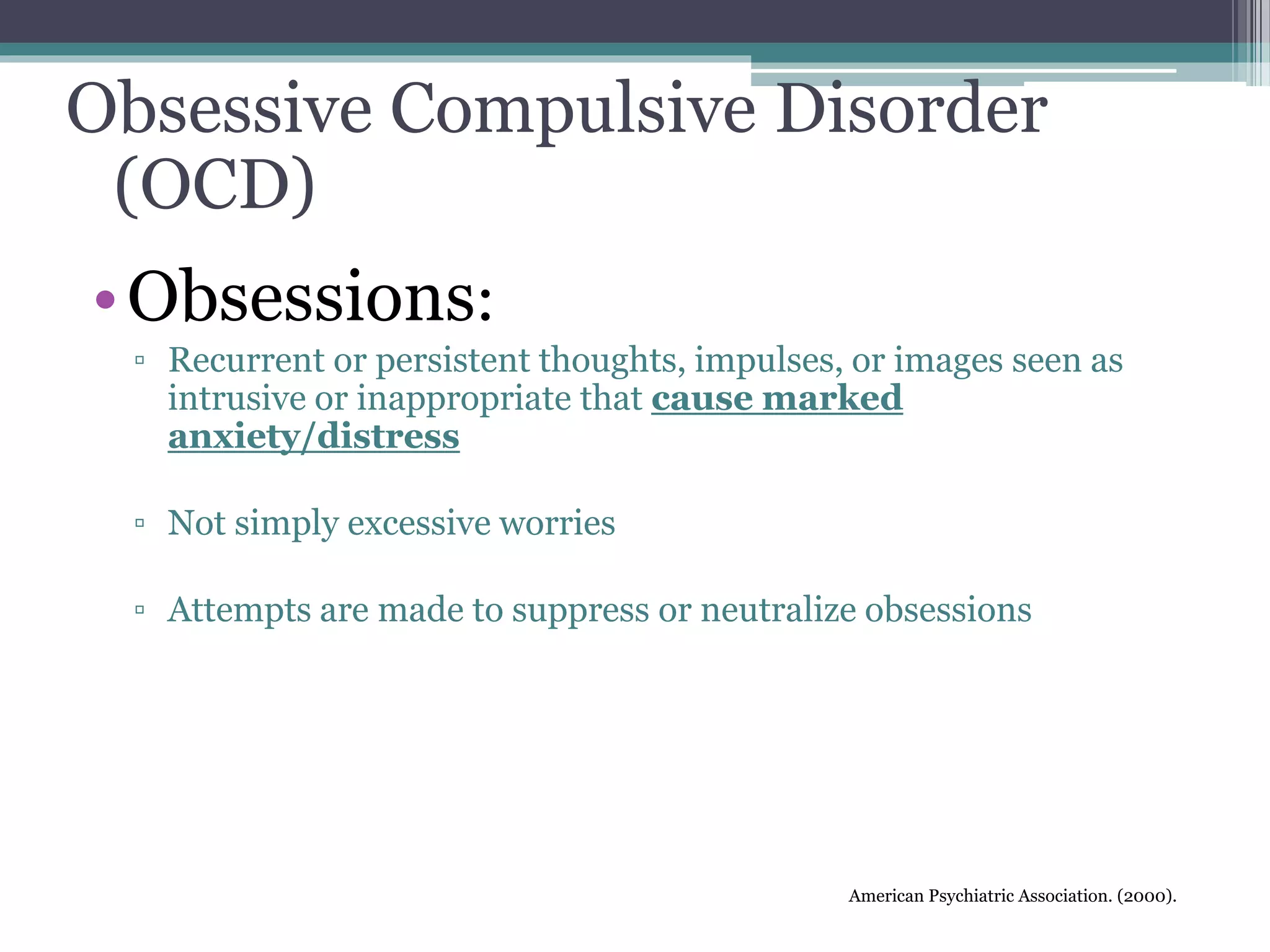 OCD in children | PPTX