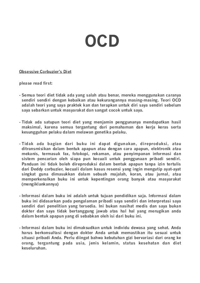 Diet Ocd 3 0