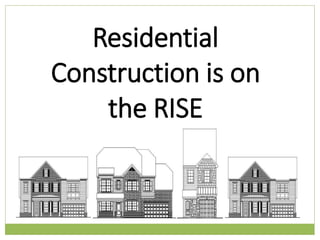 Residential
Construction is on
the RISE
 