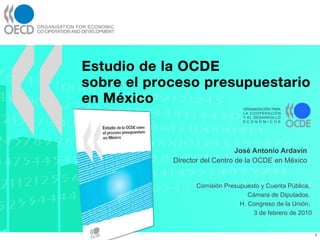 José Antonio Ardavín  Director del Centro de la OCDE en México  ,[object Object],[object Object],[object Object],[object Object]
