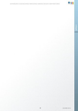 GUÍA PARA MEJORAR LA CALIDAD REGULATORIA DE TRÁMITES ESTATALES Y MUNICIPALES E IMPULSAR LA COMPETITIVIDAD DE MÉXICO




                                                                                                                                    CAPÍTULO 2




                                                                    25                                                © OCDE 2010
 