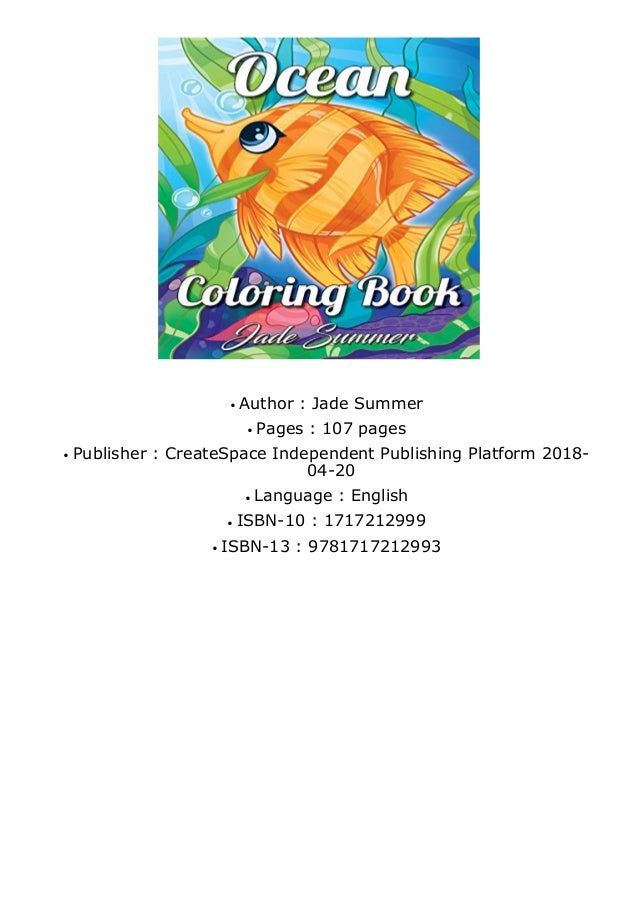 Ocean Coloring Book An Adult Coloring Book With Cute Tropical Fish