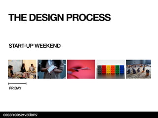 THE DESIGN PROCESS

START-UP WEEKEND




            !




FRIDAY
 