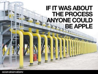 IF IT WAS ABOUT
   THE PROCESS
ANYONE COULD
       BE APPLE
 
