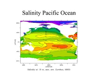 Largest, smallest, deepest, saltiestPacific Ocean =  1/3 globe (18 x US)1/2 world oceanThe Arctic Ocean is the smallest (area = 9,485,000 sq km, or < 1/10 Pacific)