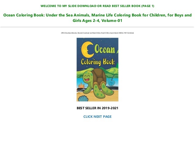Download Pdf Download Ocean Coloring Book Under The Sea Animals Marine Life