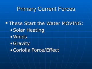 Ocean Currents and its effect on environmental changes on the surface ...