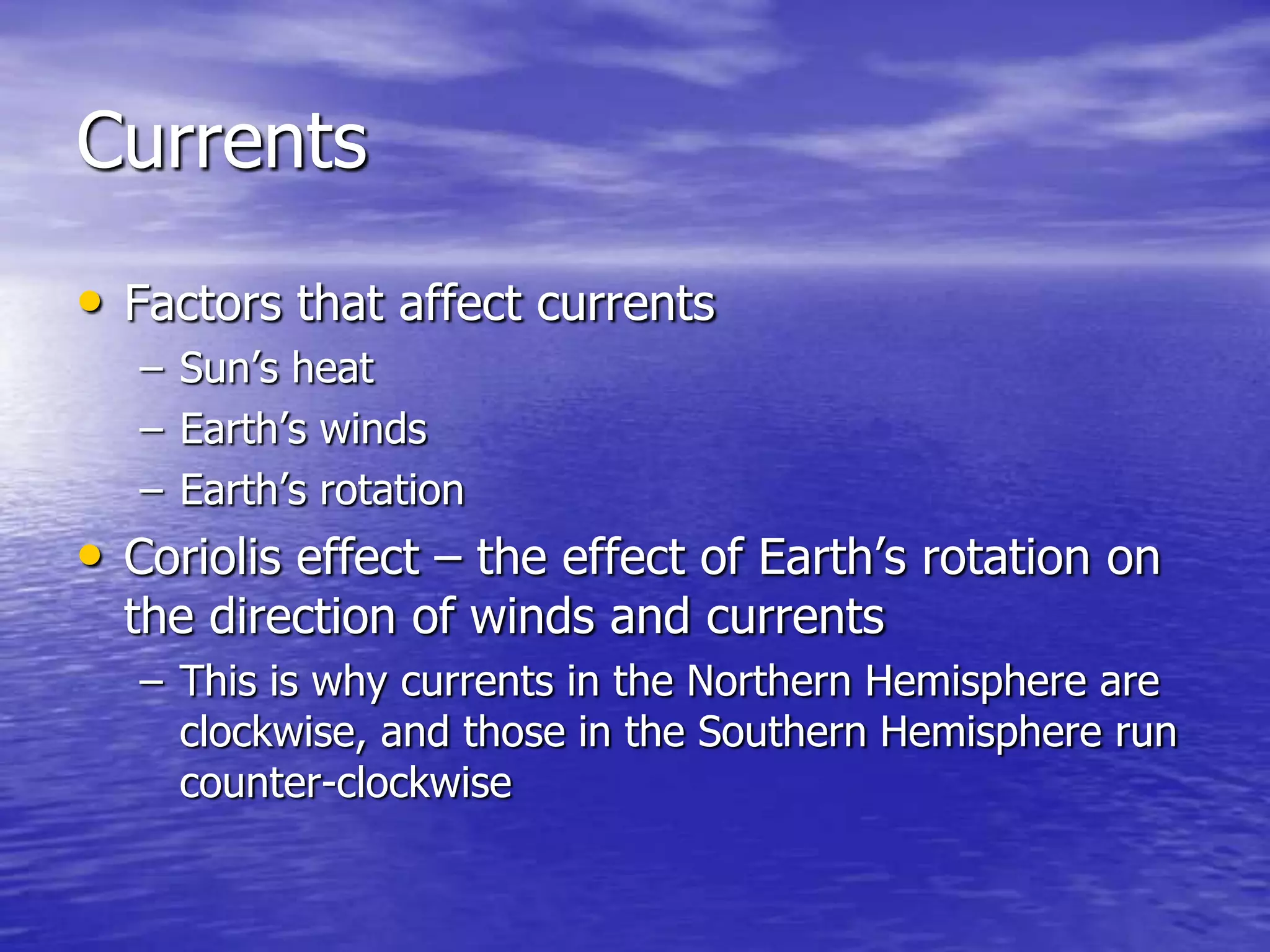 Ocean currents Power Point Slides | PPSX