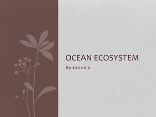By:monica
OCEAN ECOSYSTEM
 