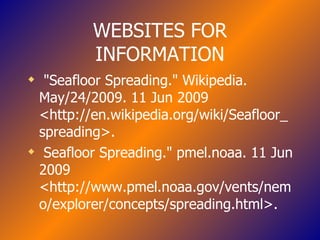 Seafloor spreading - Wikipedia