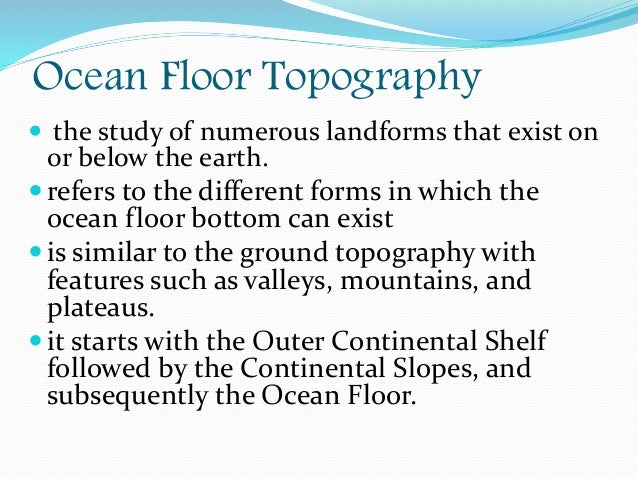 Ocean Floor Topography