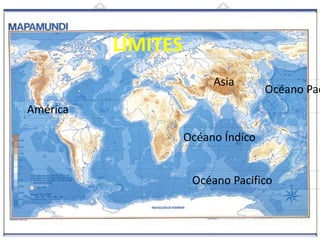 SITUACIÓN Norte o septentrión Sur o meridión Este ,  Oriente o  Levante Oeste , Occidente o  Poniente 30ºN 55ºS 