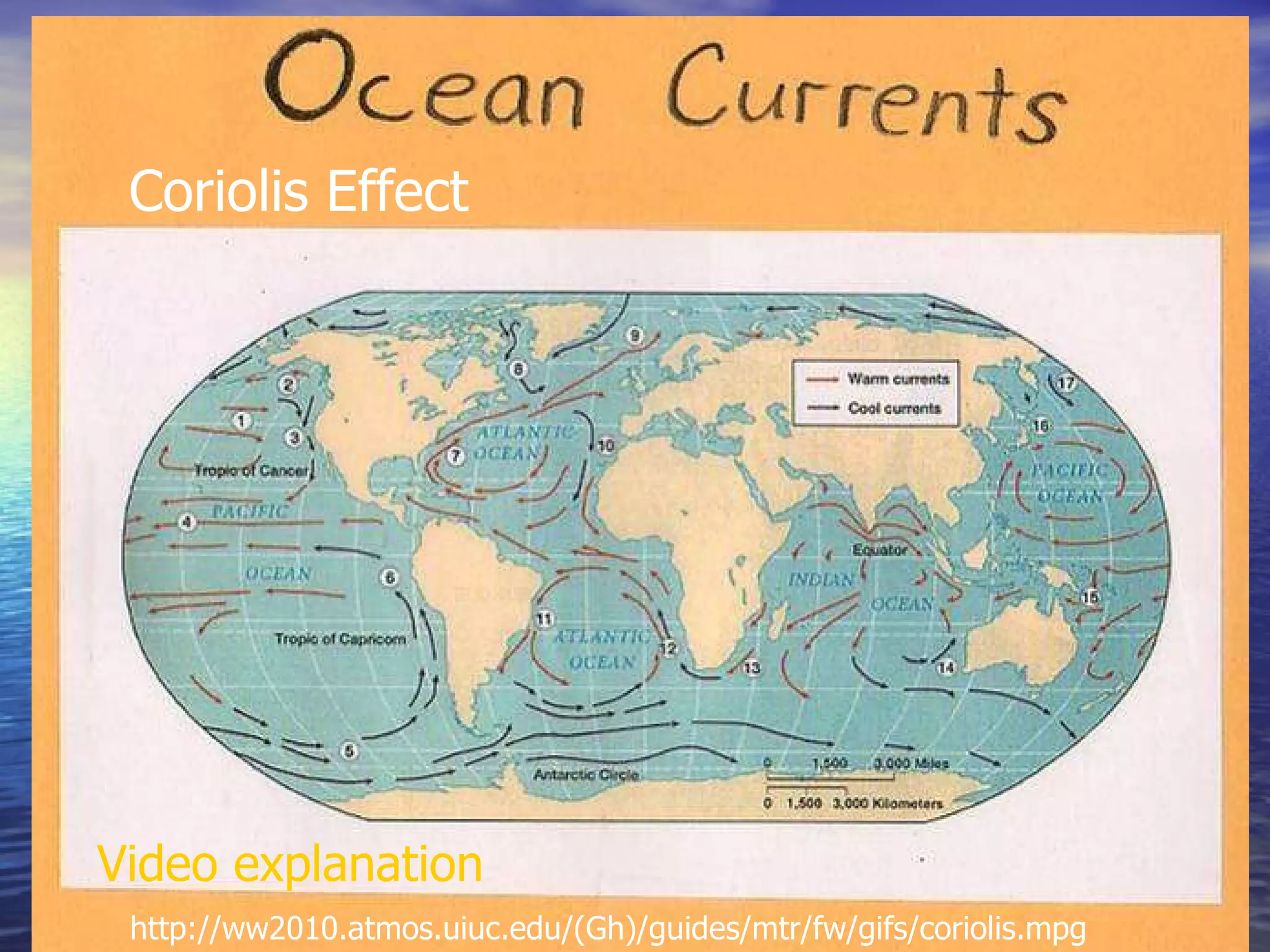 Ocean Currents Coriolis Effect http://ww2010.atmos.uiuc.edu/(Gh)/guides/mtr/fw/gifs/coriolis.mpg Video explanation 