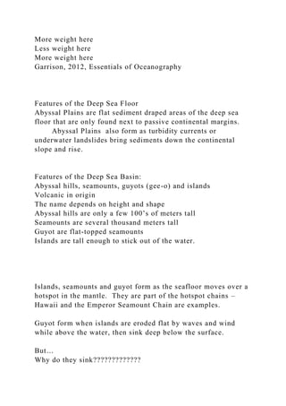 Oceanography 100 Reading and Homework Assignments – Chapter 1(Se.docx