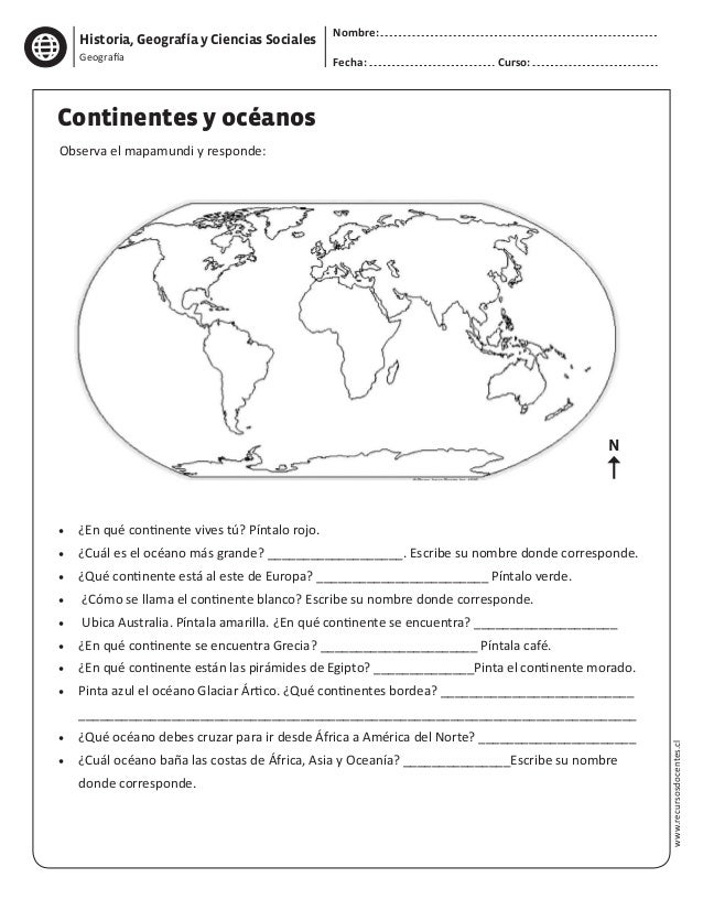 Oceanos Y Continentes