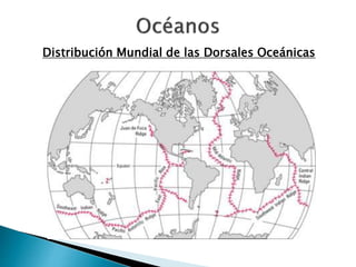 Distribución Mundial de las Dorsales Oceánicas 
 