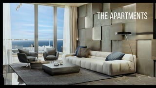 The Apartments
The rendering shown on this page is for illustration and visualization purposes only and is subject to change, including in accordance with building permits and planning
authority guidelines. The sales plans and specifications will be finalized after receipt of the building permit, and they alone shall be binding upon the company.
 