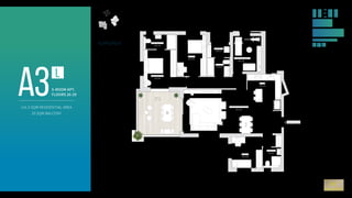 141.3 SQM RESIDENTIAL AREA
20 SQM BALCONY
A3l
5-ROOM APT.
FLOORS 26-29
25.1.2020 .‫החברה‬ ‫את‬ ‫יחייבו‬ ‫בלבד‬ ‫והם‬ ‫הבנייה‬ ‫היתר‬ ‫קבלת‬ ‫לאחר‬ ‫שיערכו‬ ‫כפי‬ ‫המכר‬ ‫ותכניות‬ ‫המפרטים‬ .‫התכנון‬ ‫גורמי‬ ‫והנחיות‬ ‫בנייה‬ ‫התרי‬ ‫פי‬ ‫על‬ ‫לרבות‬ ,‫לשינויים‬ ‫וכפופים‬ ‫בלבד‬ ‫והדמיה‬ ‫המחשה‬ ‫לצורך‬ ‫הינם‬ ‫זה‬ ‫בדף‬ ‫והפרטים‬ ‫התכנית‬
GYM / ‫ממ״ד‬
272 / 345
‫הורים‬ ‫שינה‬ .‫ח‬
317 / 362
‫כניסה‬
‫שינה‬ .‫ח‬
282 / 402
‫שינה‬ .‫ח‬
292 / 304
‫אמבטיה‬ .‫ח‬
213 / 170
‫מטבח‬
325 / 347
‫אוכל‬ ‫ופינת‬ ‫דיור‬ .‫ח‬
957 / 425
‫מרפסת‬
405 / 420
‫הורים‬ ‫רחצה‬ .‫ח‬
295 / 134
‫רחצה‬ .‫ח‬
173 / 195
‫שירות‬ .‫מ‬
222 / 117
26-29 ‫קומה‬
A3-L | ‫חדרים‬ 5
‫מרפסת‬ ‫מ״ר‬ 20 + ‫מ״ר‬ 141.3
‫צ‬ ‫ד‬
‫מז‬
‫מע‬
A3-L
A3-R
25.1.2020 .‫החברה‬ ‫את‬ ‫יחייבו‬ ‫בלבד‬ ‫והם‬ ‫הבנייה‬ ‫היתר‬ ‫קבלת‬ ‫לאחר‬ ‫שיערכו‬ ‫כפי‬ ‫המכר‬ ‫ותכניות‬ ‫המפרטים‬ .‫התכנון‬ ‫גורמי‬ ‫והנחיות‬ ‫בנייה‬ ‫התרי‬ ‫פי‬ ‫על‬ ‫לרבות‬ ,‫לשינויים‬ ‫וכפופים‬ ‫בלבד‬ ‫והדמיה‬ ‫המחשה‬ ‫לצורך‬ ‫הינם‬ ‫זה‬ ‫בדף‬ ‫והפרטים‬ ‫התכנית‬
‫שינה‬ .‫ח‬
292 / 304
‫רחצה‬ .‫ח‬
173 / 195
‫צ‬ ‫ד‬
‫מז‬
‫מע‬
A3-L
A3-R
The plan and details shown on this page are for illustration and visualization purposes only and are subject to change, including in accordance with building permits and
planning authority guidelines. The sales plans and specifications will be finalized after receipt of the building permit, and they alone shall be binding upon the company.
Master Bathroom
Master Bedroom
Bedroom
Bedroom
Utility Room
Gym / Safe Room
Living Room & Dining Area
Kitchen
ENTRANCE
Bathroom
Bathroom
Balcony
 