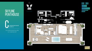 176.6 SQM RESIDENTIAL AREA
112.2 SQM BALCONY
‫צ‬
‫ד‬
‫מז‬
‫מע‬
A3-L A3-R
‫רחצה‬ .‫ח‬
163 / 210
‫שינה‬ .‫ח‬
349 / 327
‫הורים‬ ‫שינה‬ .‫ח‬
352 / 410
‫שירות‬ .‫מ‬
147 / 247
‫אמבטיה‬ .‫ח‬
260 / 245
‫שינה‬ .‫ח‬
302 / 300
‫מטבח‬
‫ממ״ד‬ / ‫כושר‬ .‫ח‬
322 / 327
‫רחצה‬ .‫ח‬
163 / 215
‫הורים‬ ‫רחצה‬ .‫ח‬
170 / 298
‫דיור‬ .‫ח‬
-
472
-
- 242 -
-
182
-
- 852 -
- 607 -
-
657
-
-
127
-
-
127
-
-
97
-
- 2257 -
-
844
-
-
844
-
-
323
-
- 202 -
- 202 -
C
‫כניסה‬
29 ‫קומה‬
‫מרפסת‬ ‫מ״ר‬ 112.2 + ‫מ״ר‬ 176.6
SKYLINE P
2.3.2021 .‫החברה‬ ‫את‬ ‫יחייבו‬ ‫בלבד‬ ‫והם‬ ‫הבנייה‬ ‫היתר‬ ‫קבלת‬ ‫לאחר‬ ‫שיערכו‬ ‫כפי‬ ‫המכר‬ ‫ותכניות‬ ‫המפרטים‬ .‫התכנון‬ ‫גורמי‬ ‫והנחיות‬ ‫בנייה‬ ‫התרי‬ ‫פי‬ ‫על‬ ‫לרבות‬ ,‫לשינויים‬ ‫וכפופים‬ ‫בלבד‬ ‫והדמיה‬ ‫המחשה‬ ‫לצורך‬ ‫הינם‬ ‫זה‬ ‫בדף‬ ‫והפרטים‬ ‫התכנית‬
The plan and details shown on this page are for illustration and visualization purposes only and are subject to change, including in accordance with building permits and
planning authority guidelines. The sales plans and specifications will be finalized after receipt of the building permit, and they alone shall be binding upon the company.
Skyline
penthouse
5-ROOM PENTHOUSE
FLOOR 29
c
‫צ‬
‫ד‬
‫מז‬
‫מע‬
A3-L A3-R
- 2257 -
-
323
-
C
2.3.2021 .‫החברה‬ ‫את‬ ‫יחייבו‬ ‫בלבד‬ ‫והם‬ ‫הבנייה‬ ‫היתר‬ ‫קבלת‬ ‫לאחר‬ ‫שיערכו‬ ‫כפי‬ ‫המכר‬ ‫ותכניות‬ ‫המפרטים‬ .‫התכנון‬ ‫גורמי‬ ‫והנחיות‬ ‫בנייה‬ ‫התרי‬ ‫פי‬ ‫על‬ ‫לרבות‬ ,‫לשינויים‬ ‫וכפופים‬ ‫בלבד‬ ‫והדמיה‬ ‫המחשה‬ ‫לצורך‬ ‫הינם‬ ‫זה‬ ‫בדף‬ ‫והפרטים‬ ‫התכנית‬
Master
Bathroom
Master Bedroom
Bedroom
Utility Room
Gym / Safe Room
Living Room Kitchen
ENTRANCE
Bathroom
Bathroom
Bathroom
Bedroom
Dining Area
 