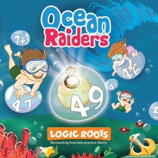 Addition Board Game - Ocean Raiders. 11 times more math practice