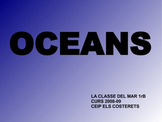 OCEANS LA CLASSE DEL MAR 1rB CURS 2008-09 CEIP ELS COSTERETS 